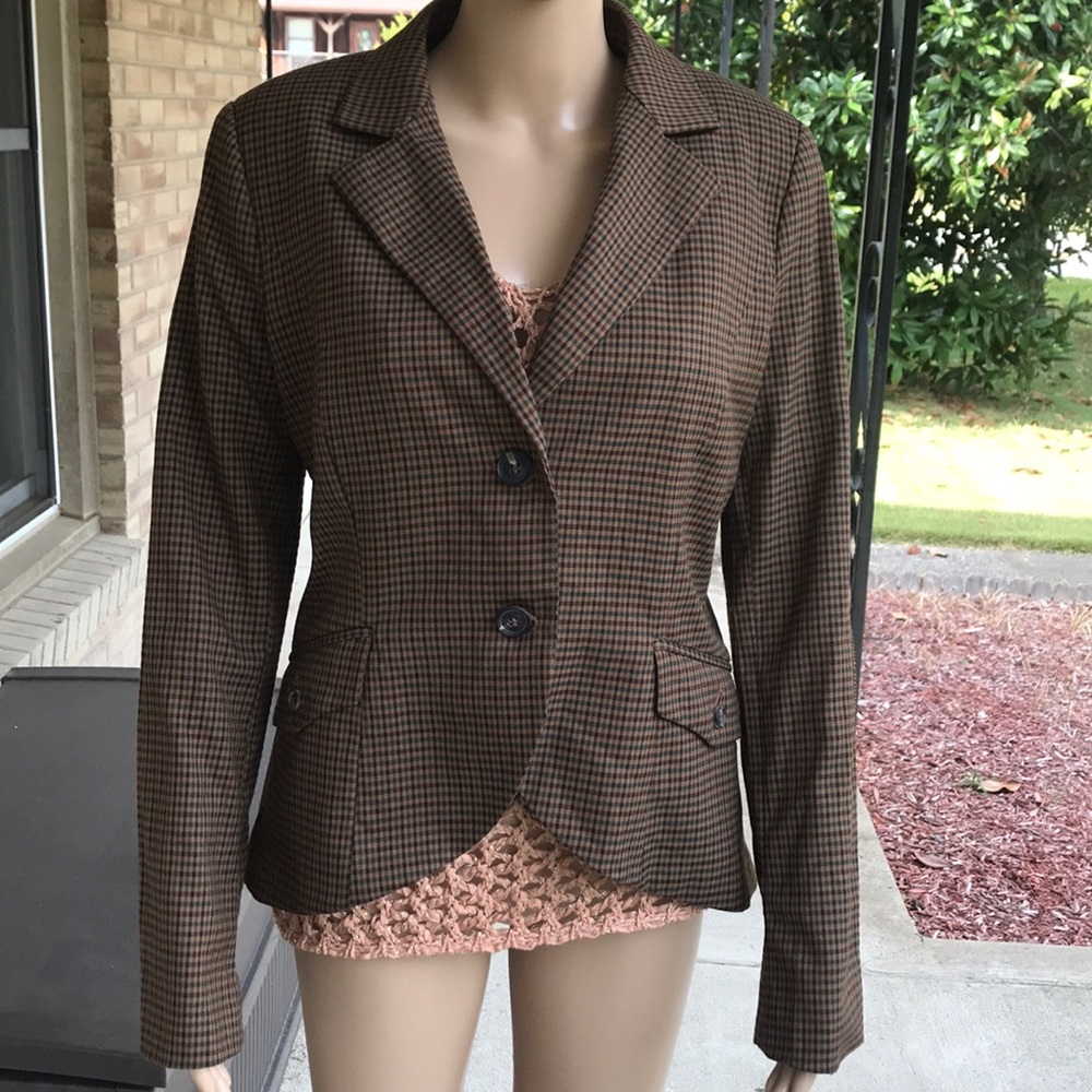 MNG by Mango Brown Sport Blazer with Elbow Patches